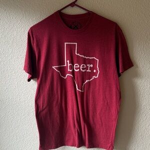 Red Graphic Texas Beer T-Shirt